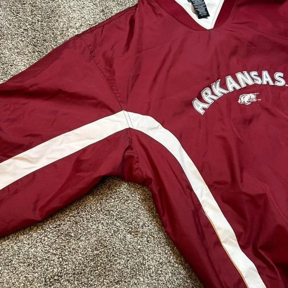 Vintage‎ Y2K Arkansas Razorbacks starter v-neck sportswear pullover size large
